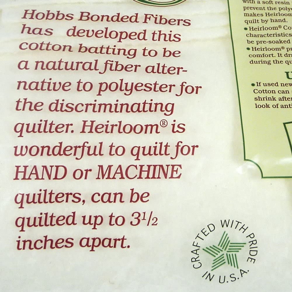 Hobbs Scrim 100/% Natural Cotton with Scrim Heirloom Premium Craft 36 x 45 Inches